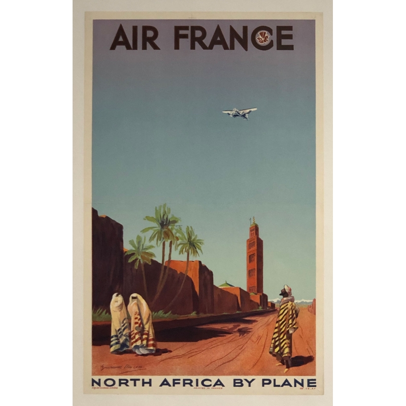 GUIRAUD RIVIERE Air France North Africa by plane
