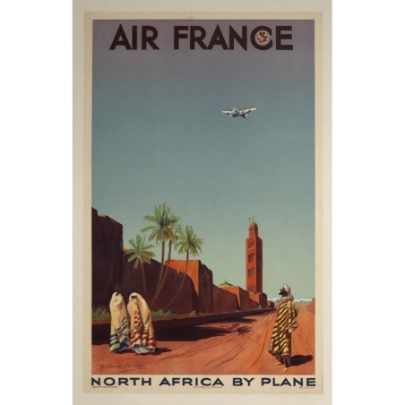 GUIRAUD RIVIERE Air France North Africa by plane