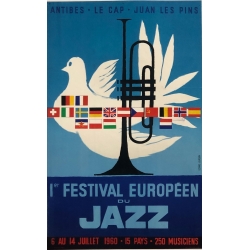 JOURDAN 1 er festival europeen Jazz Antibes 1960