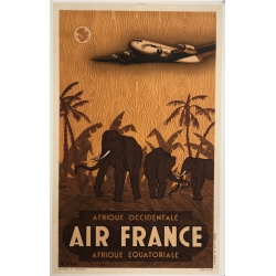 GUERRA Air France - Afrique elephants