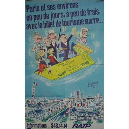 GEORGES LIBAULT Billet de tourisme RATP