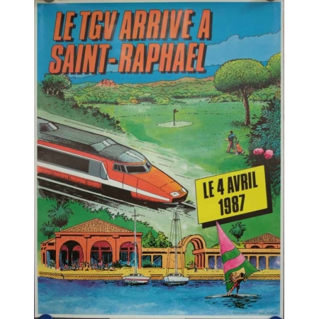 Anonyme Le TGV arrive à St Raphael