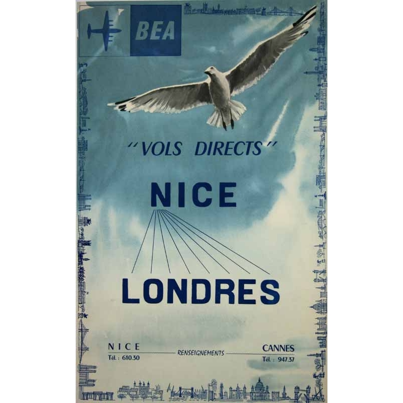 Anonyme BEA - Vols directs Nice Londres