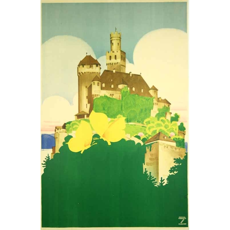 HOHLWEIN L. Allemagne Château par Hohlwein