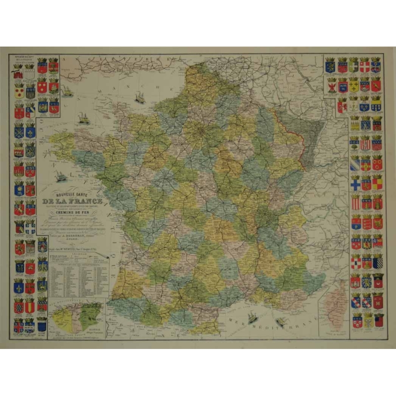 OFFICIERS DE L'ARMEE Nouvelle carte de la France - chemins de Fer