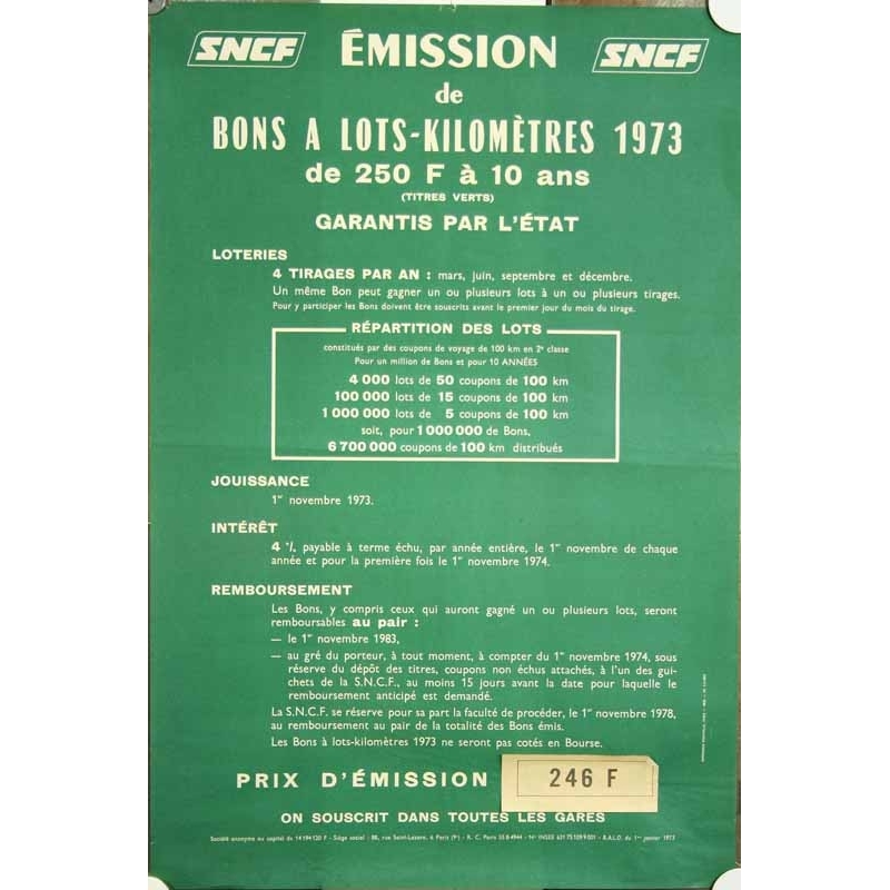 TEXTE Emissions à lots-kilometres 1973 SNCF