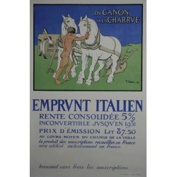 MOBLANI  P. Emprunt Italien 5%  du canon a la charrue