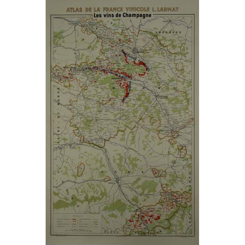 LARMAT Louis Atlas de la France Vinicole Les Vins de Champagne (Generale)