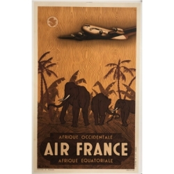 GUERRA Air France - Afrique elephants
