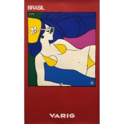 JUNGBLUTH 76 Varig Brasil femme au bikini