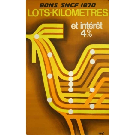 ERIC Bons SNCF 1970 Lots Kilometres