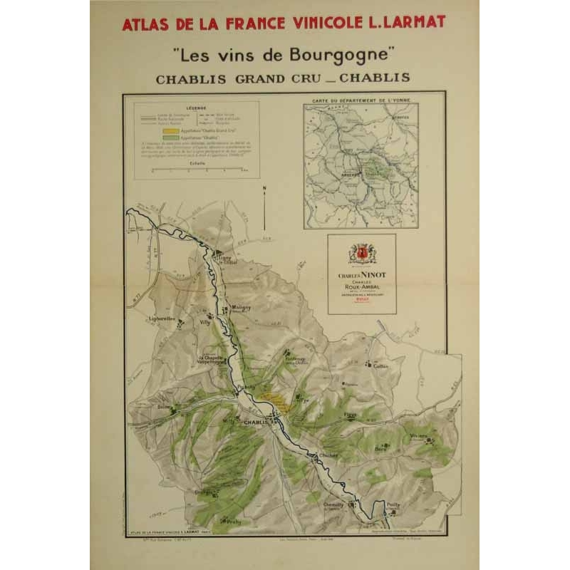 LARMAT Louis Atlas de la France Chablis grand cru Chablis