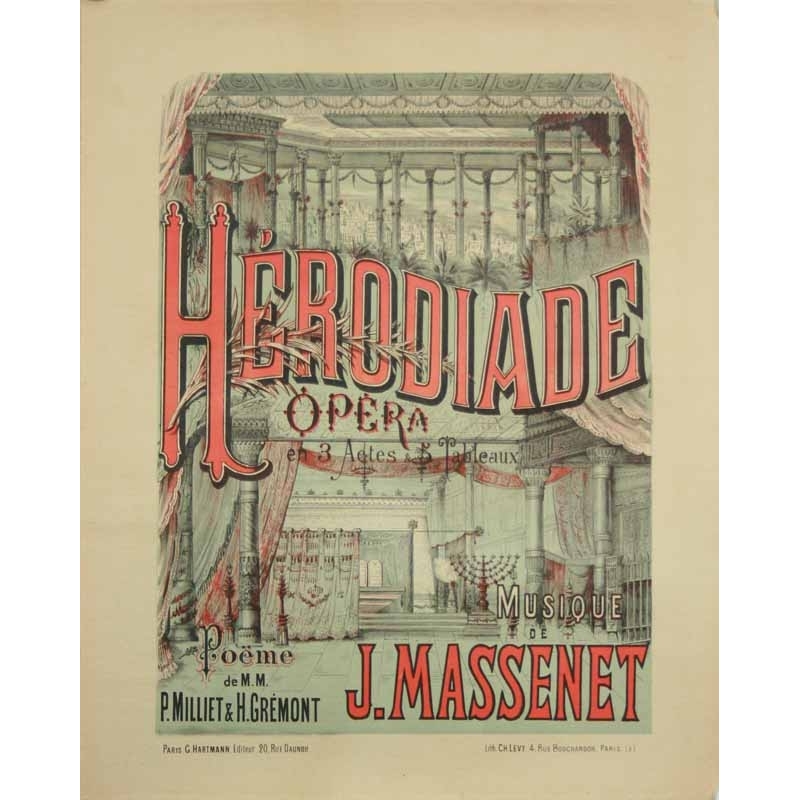 HARTMANN EDITEUR G. Herodiade opera