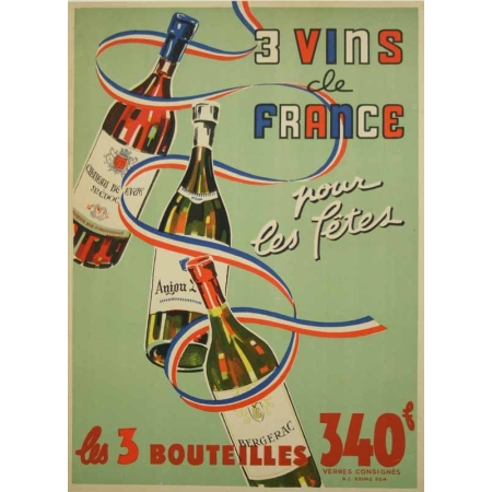 Anonyme 3 vins de France pour les fetes