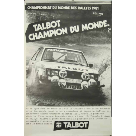 Anonyme Talbot champion du monde