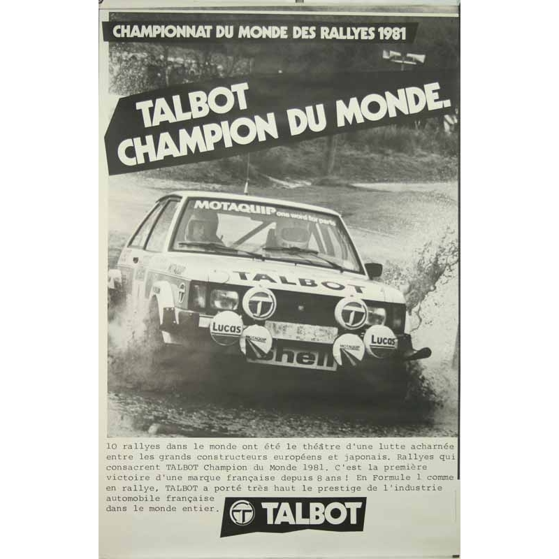 Anonyme Talbot champion du monde