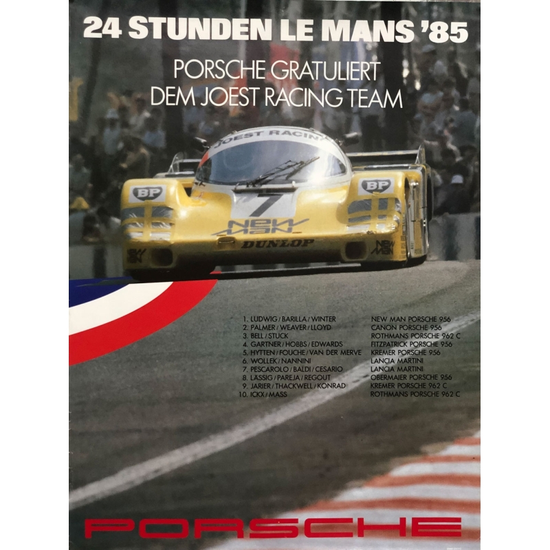 REICHERT Foto : Porsche 24 Stunden Le Mans 85
