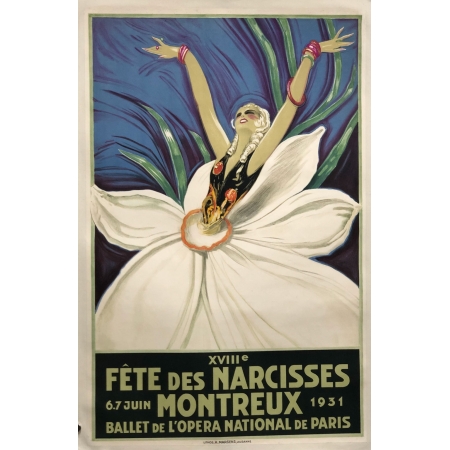 DOMERGUE Montreux XVIII fete des Narcisses juin 1931