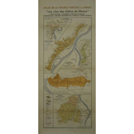 LARMAT Louis Atlas de la France Les Vins des Cotes du Rhone Cote rotie