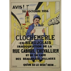 DUFOUR Clochemerle en Beaujolais inauguration 28 octobre 1956