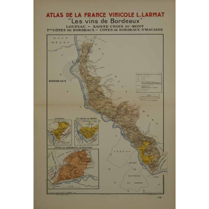 LARMAT Atlas de la France Les vins de Bordeaux Loupiac