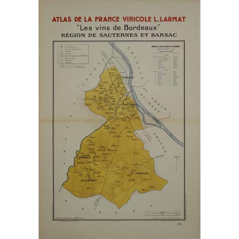 LARMAT Atlas la France vins de Bordeaux Region Sauternes  Barsac