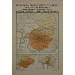 LARMAT Louis Atlas de la France Les vins de Bordeaux Saint Emilion