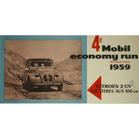 Anonyme Citroen 2 chevaux 4eme Mobil economy run 1959