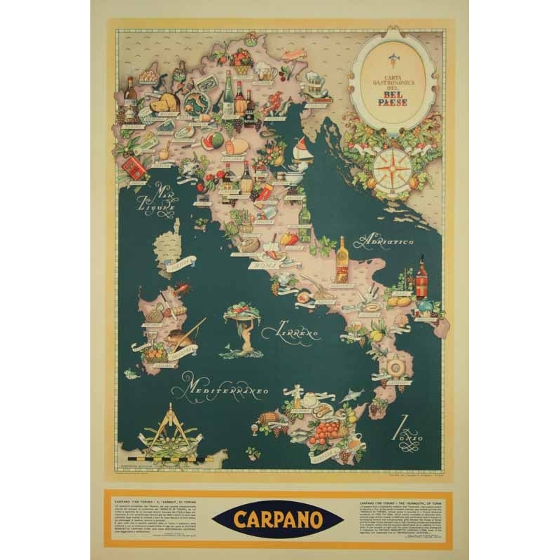 VSEVOLOD NICULIN Carta Gastronomica del Bel Paese Carpano