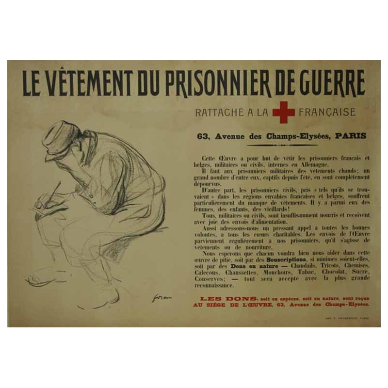 FORAIN Le vetement du prisonnier de guerre
