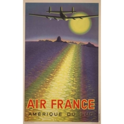 VASARELY ( d apres ) Air France - Amérique du Sud