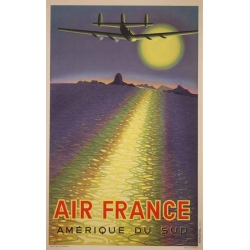 VASARELY ( d apres ) Air France - Amérique du Sud