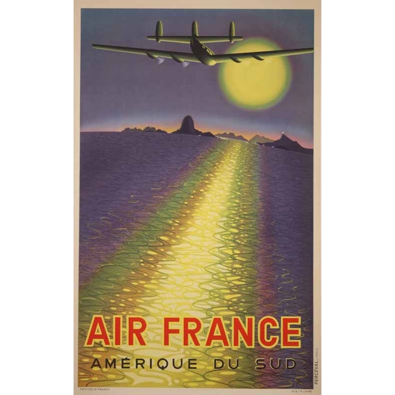 VASARELY ( d apres ) Air France - Amérique du Sud