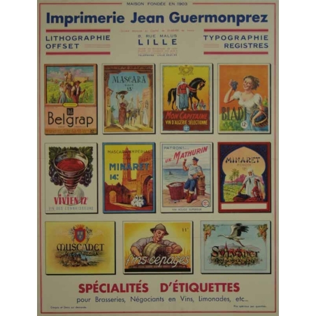 Anonyme Specialites d'étiquettes Jean Guermonprez