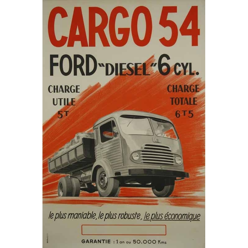 Anonyme Cargo 54 ford diesel 6 cyl.