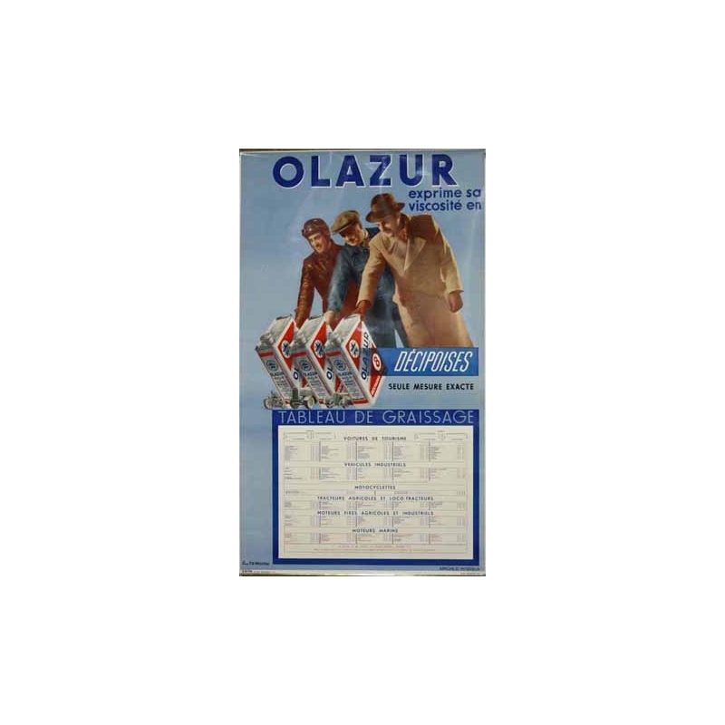 FIX MASSEAU Pierre Olazur tableau de graissage