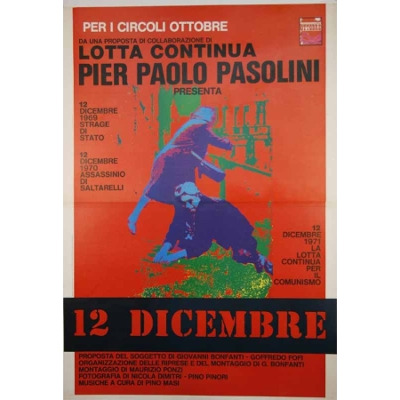 Anonyme Lotta continua Pier paolo Pasolini 12 dicembre