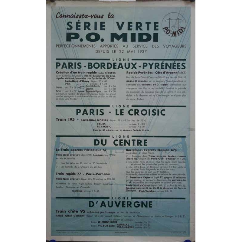 Anonyme Serie verte P.O. Midi