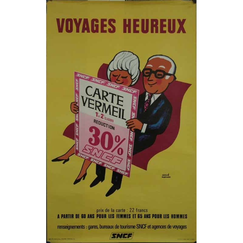 HERVE MORVAN Voyages Heureux - Carte Vermeil
