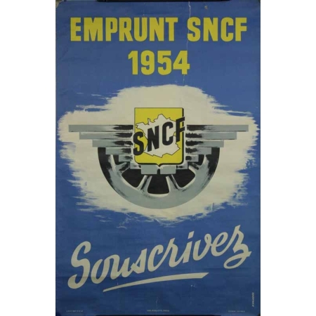 R. VALADIER Emprunt SNCF - 1954 Souscrivez