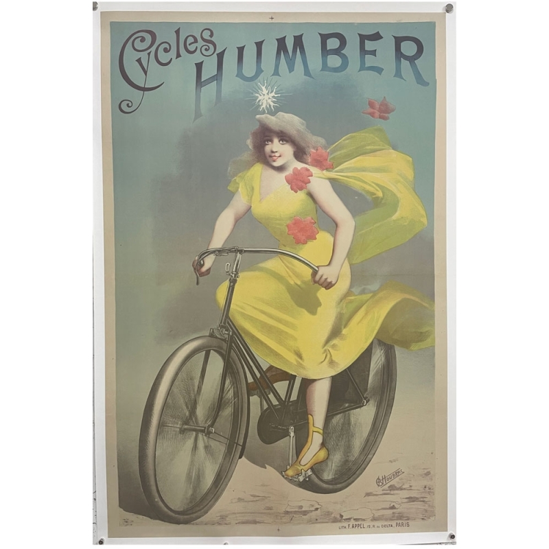 CHOUBRAC Cycles Humber ( femme en jaune )