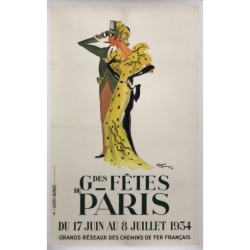 DOMERGUE Jean Gabriel Grandes Fetes de Paris 1934