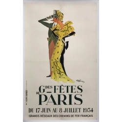 DOMERGUE Jean Gabriel Grandes Fetes de Paris 1934