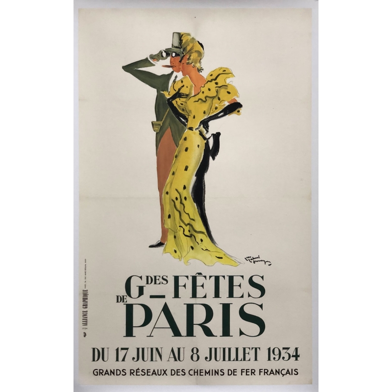 DOMERGUE Jean Gabriel Grandes Fetes de Paris 1934