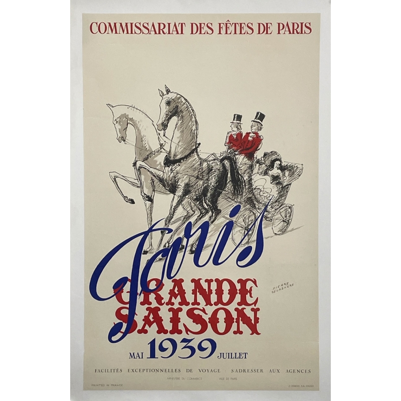DELABARE Pierre Grandes Fetes de Paris - grande saison 1939